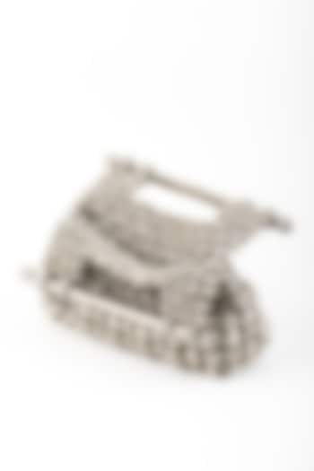 Silver Hypoallergenic Chrome Finish Metal Handbag by AMAMA at Pernia's Pop Up Shop