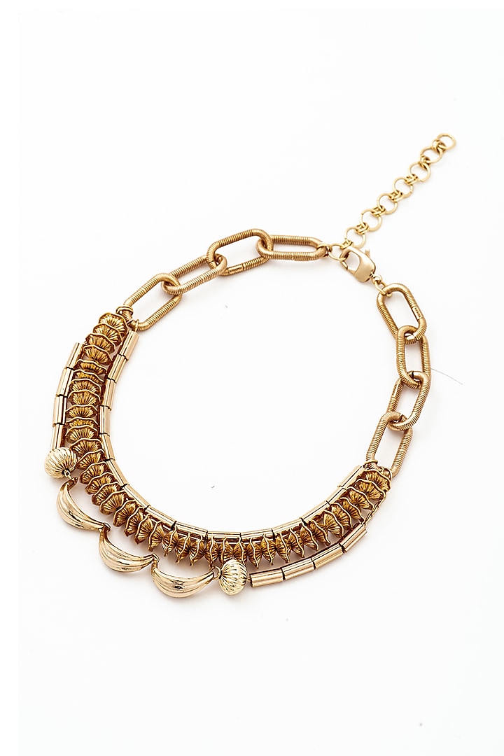 Gold Plated Brass Alloy Choker Necklace by AMAMA
