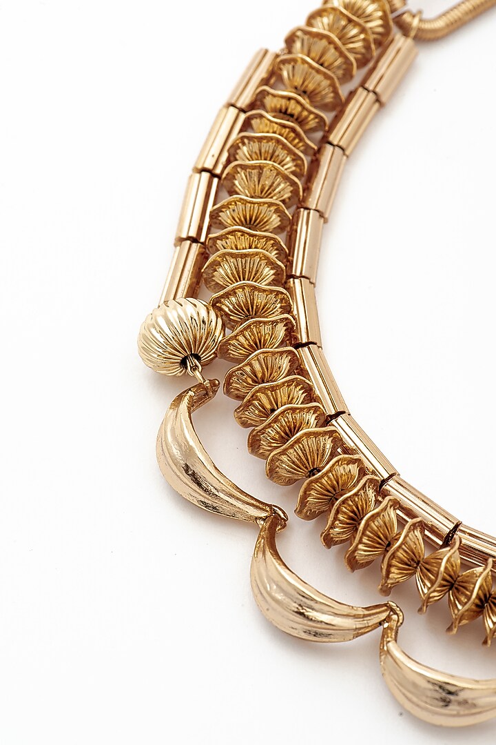 Gold Plated Brass Alloy Choker Necklace by AMAMA at Pernia's Pop Up Shop