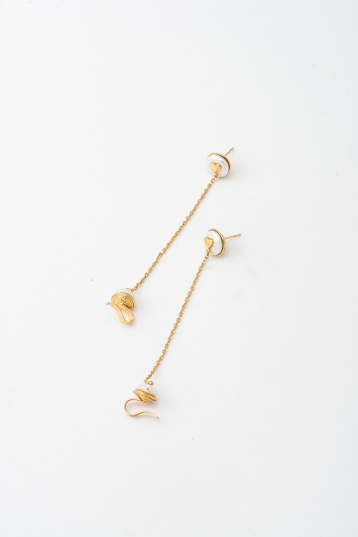 Gold Plated Pearl Earcuffs by AMAMA at Pernia's Pop Up Shop