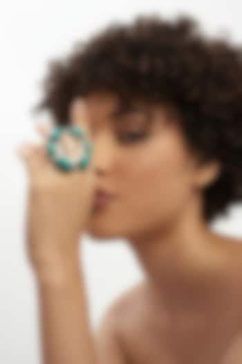 Gold Plated Turquoise Stone Hexapod Ring by AMAMA at Pernia's Pop Up Shop