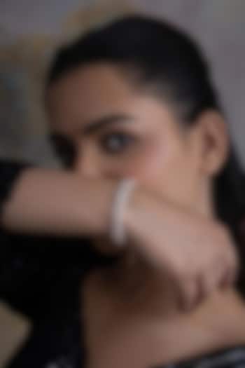 Gold Plated Faux Pearl & Cubic Zirconia Bracelet by AMAMA at Pernia's Pop Up Shop