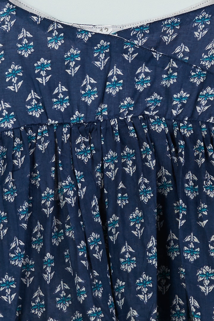 Indigo Printed Peplum Top For Girls by Ambar at Pernia's Pop Up Shop