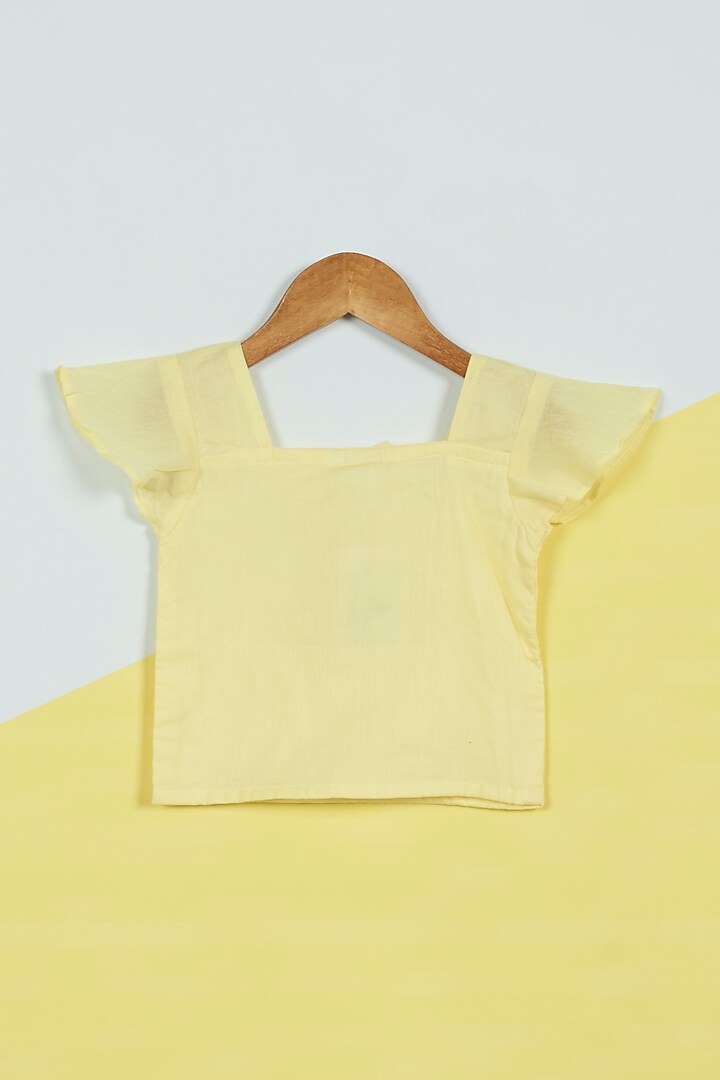 Yellow Embroidered Top For Girls by Ambar at Pernia's Pop Up Shop