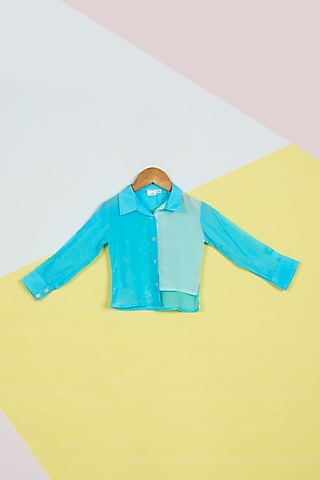 Blue High-Low Shirt For Girls by Ambar