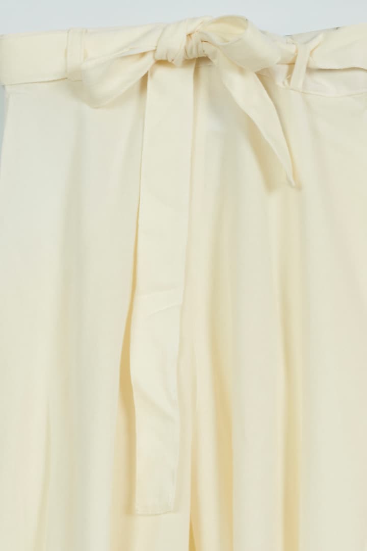 White Rayon Flared Culotte Pants For Girls by Ambar at Pernia's Pop Up Shop