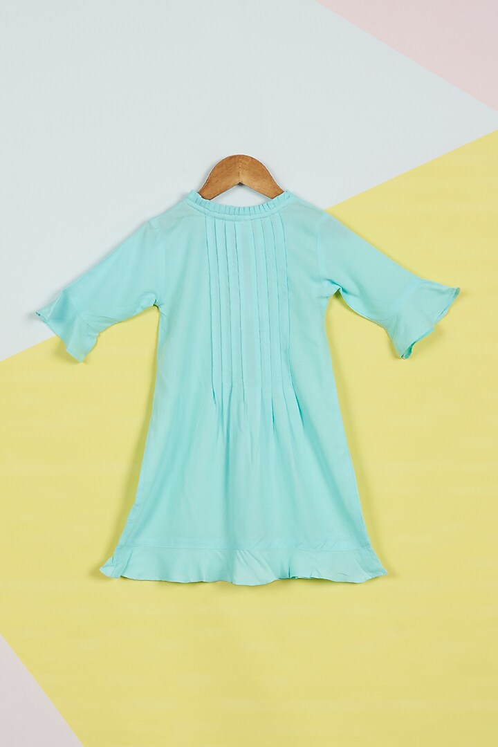 Blue Ruffled Night Dress For Girls by Ambar at Pernia's Pop Up Shop