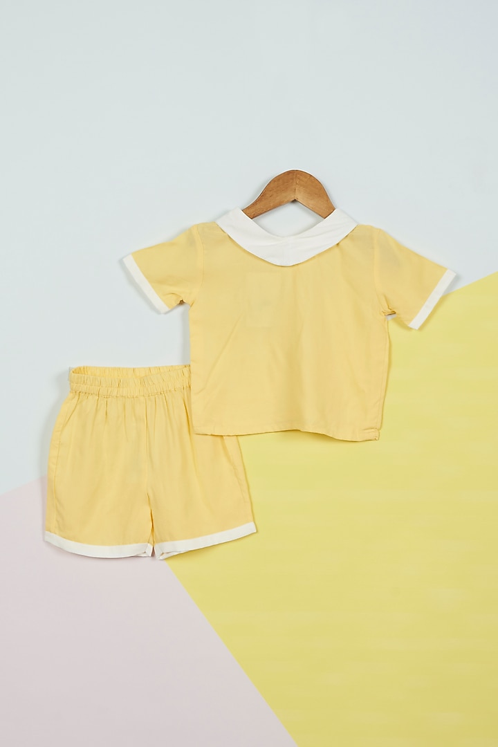 Yellow Rayon Night Suit For Girls by Ambar at Pernia's Pop Up Shop