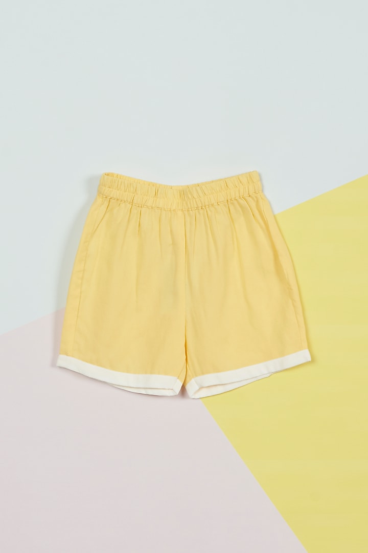 Yellow Rayon Night Suit For Girls by Ambar at Pernia's Pop Up Shop