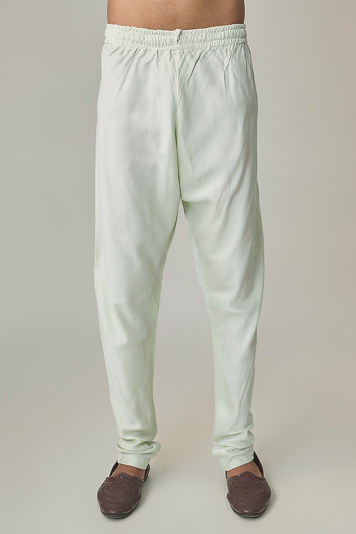 Sage Green Silk Hand Embroidered Groom Sherwani Set by Amit Behki at Pernia's Pop Up Shop