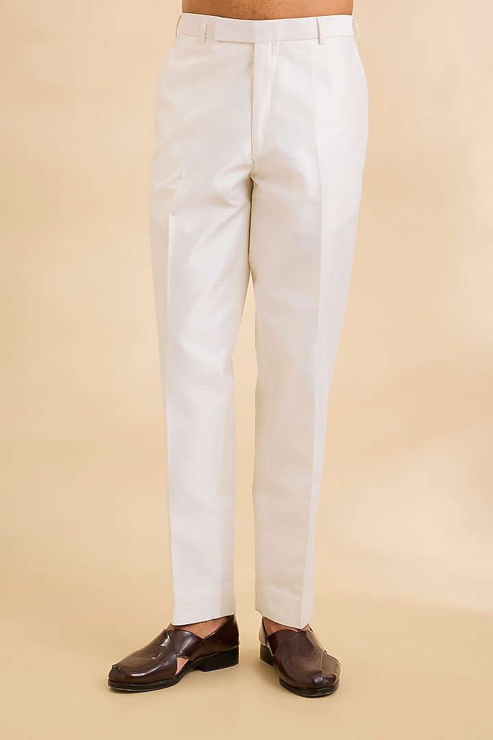 Ivory Silk Groom Sherwani Set by Amit Behki at Pernia's Pop Up Shop