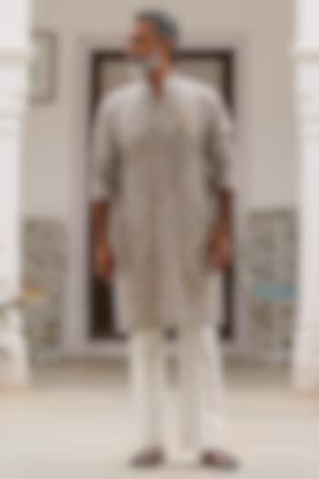 Multi-Colored Pashmina Hand Embroidered Kurta Set by Amit Behki at Pernia's Pop Up Shop