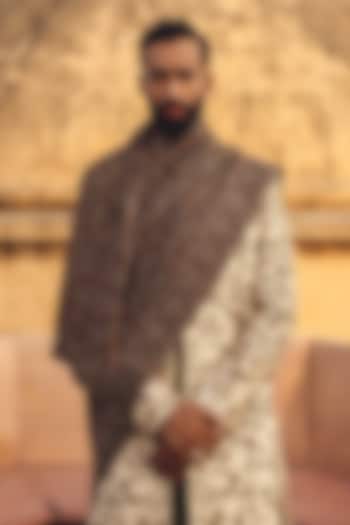 Brown Pashmina Stole by Amit Behki at Pernia's Pop Up Shop