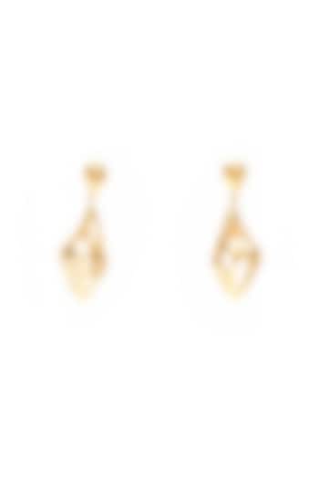 Gold Finish Totem Cocoon Dangler Earrings by Ambar House