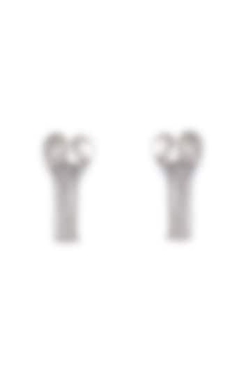 White Finish Cherished Dangler Earrings by Ambar House