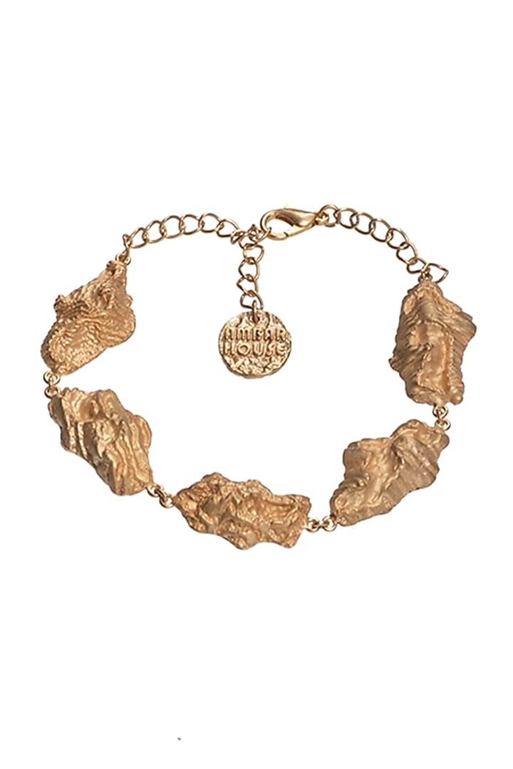 Gold Finish Meteor Bracelet by Ambar House at Pernia's Pop Up Shop