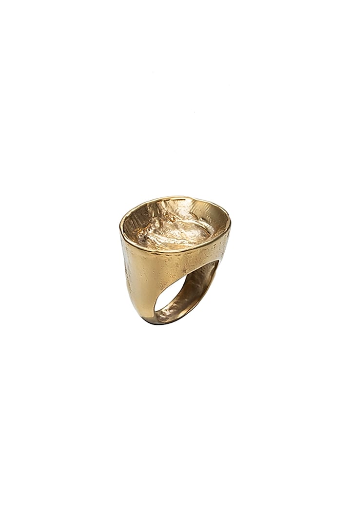 Gold Finish Brass Ring by Ambar House