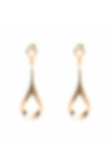 Gold Finish Dangler Earrings by Ambar House
