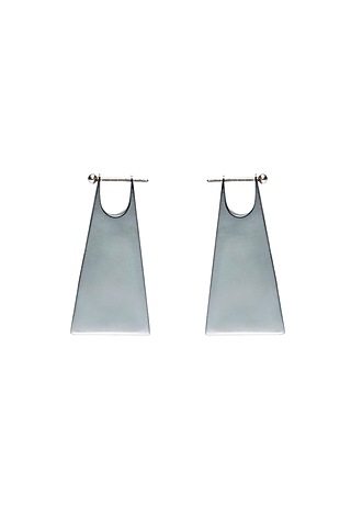 Gold Finish Dangler Earrings In Brass by Ambar House