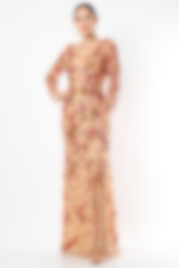 Nude Embroidered Gown by Ambrosia at Pernia's Pop Up Shop