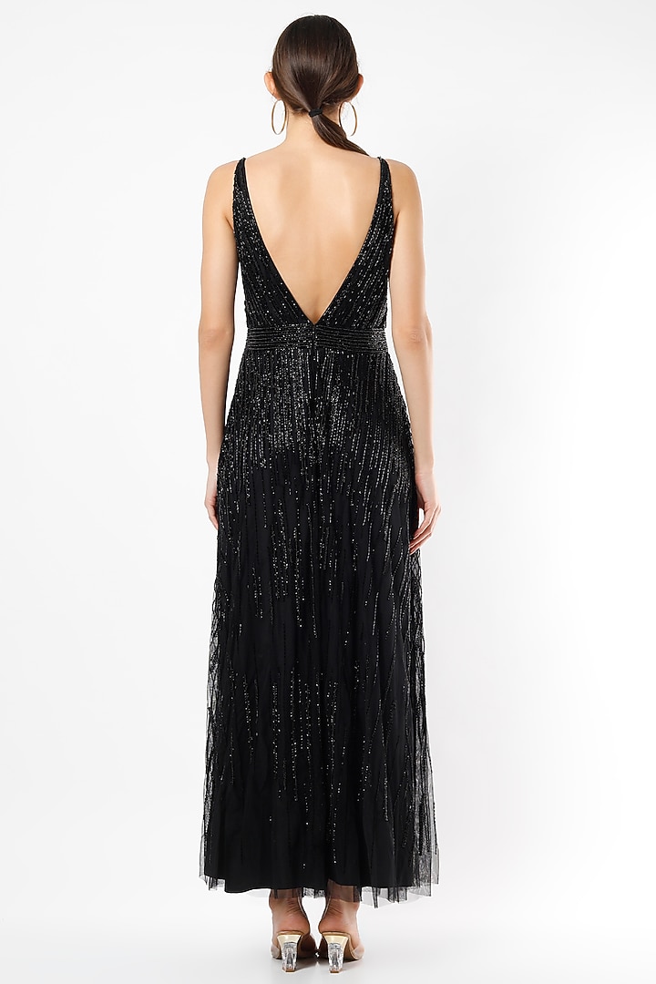 Black Gown With Beaded Detailing by Ambrosia at Pernia's Pop Up Shop