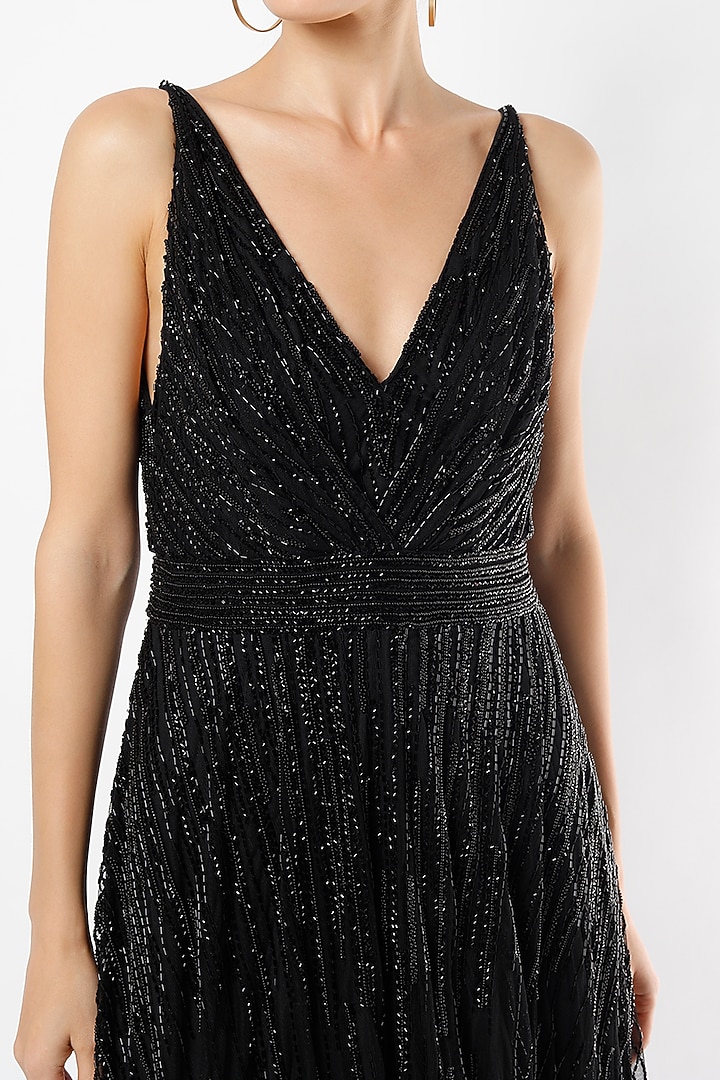 Black Gown With Beaded Detailing by Ambrosia at Pernia's Pop Up Shop