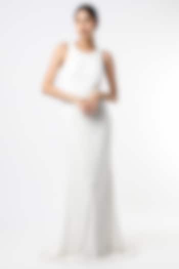 White Sequins Embroidered Gown by Ambrosia at Pernia's Pop Up Shop