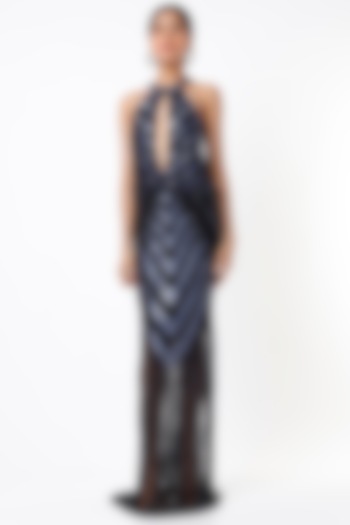 Blue Gown With Sequins by Ambrosia at Pernia's Pop Up Shop