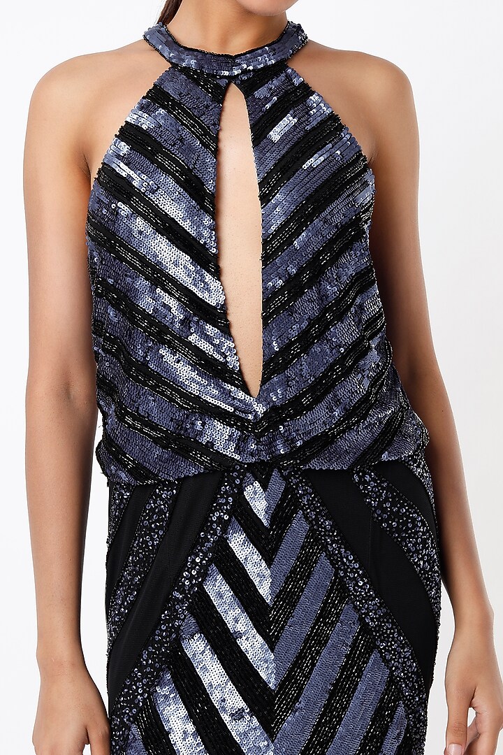Blue Gown With Sequins by Ambrosia at Pernia's Pop Up Shop