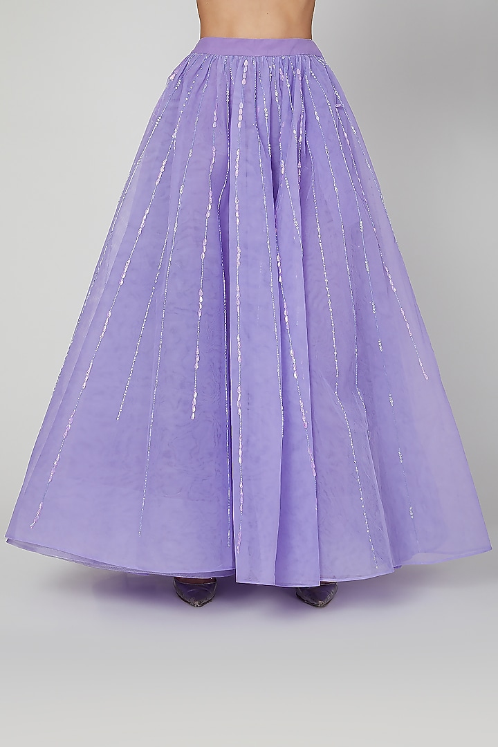 Mauve Embroidered Wedding Lehenga With Blouse by AMIT GT at Pernia's Pop Up Shop