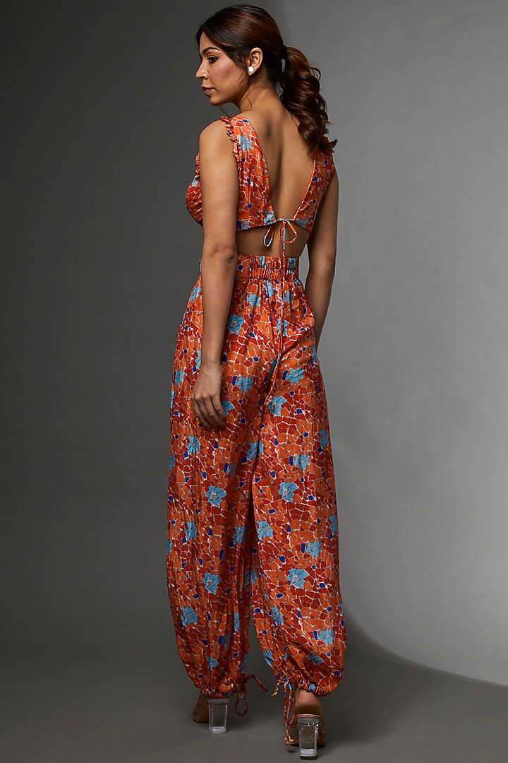 Orange Tulle & Habutai Co-Ord Set by Etasha by Asha Jain at Pernia's Pop Up Shop