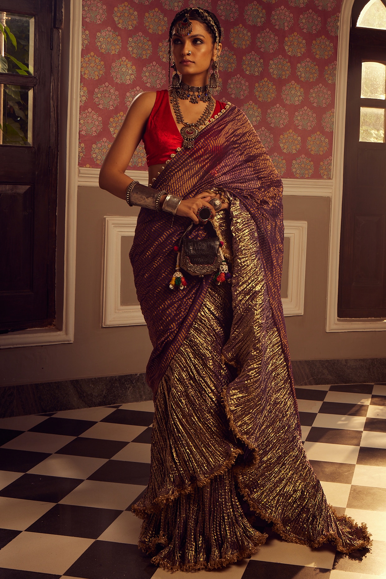 Party Wear Velvet Saree – Mahotsav Fashion