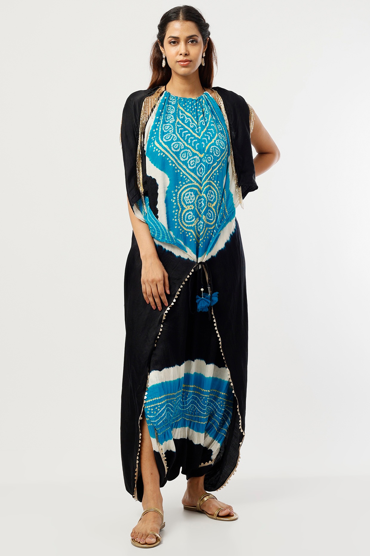 Buy Black Crepe V Neck Jumpsuit With Embroidered Jacket For Women by  Samatvam by Anjali Bhaskar Online at Aza Fashions.