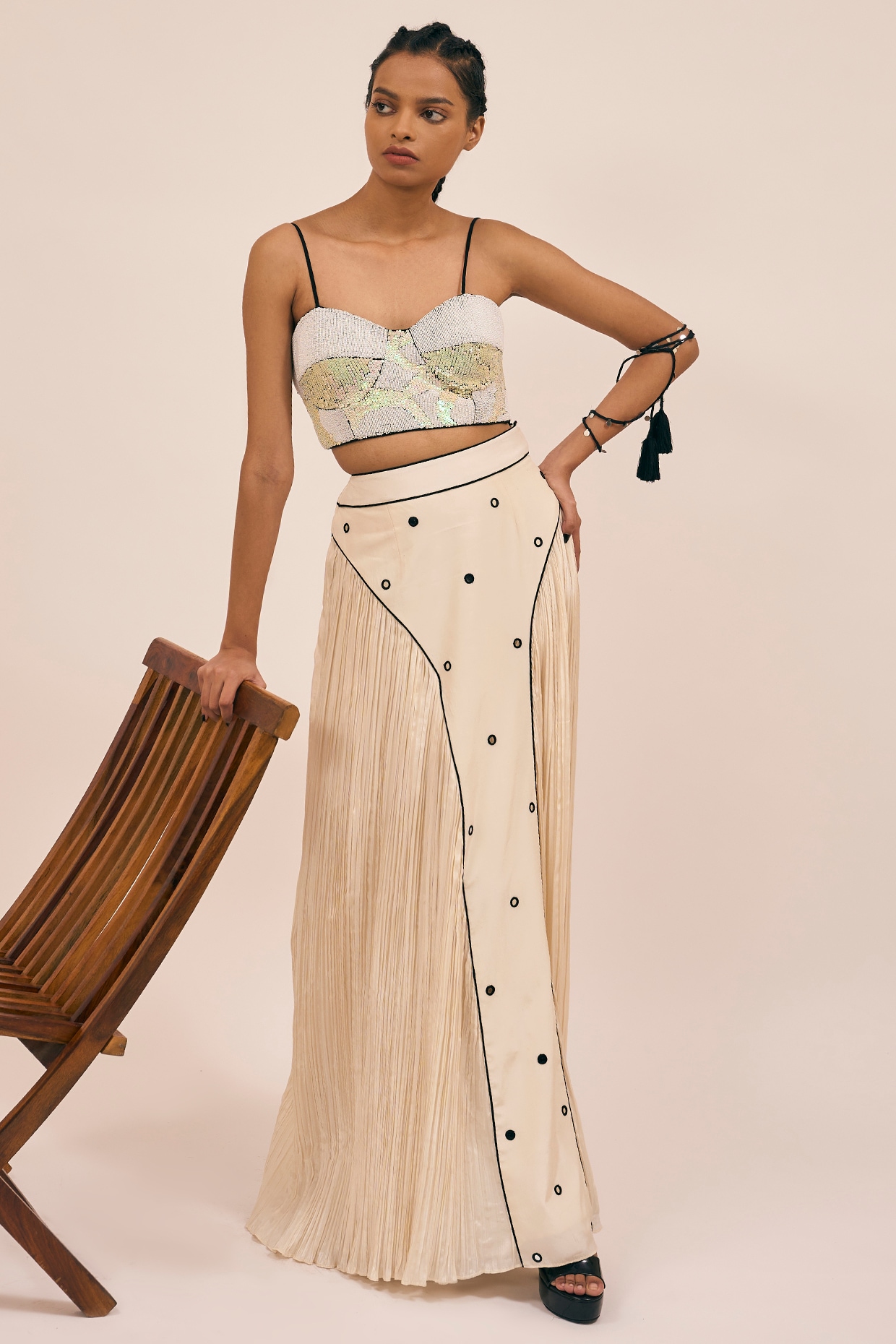 Paper-Bag Belted Linen Skirt – Auruhfy