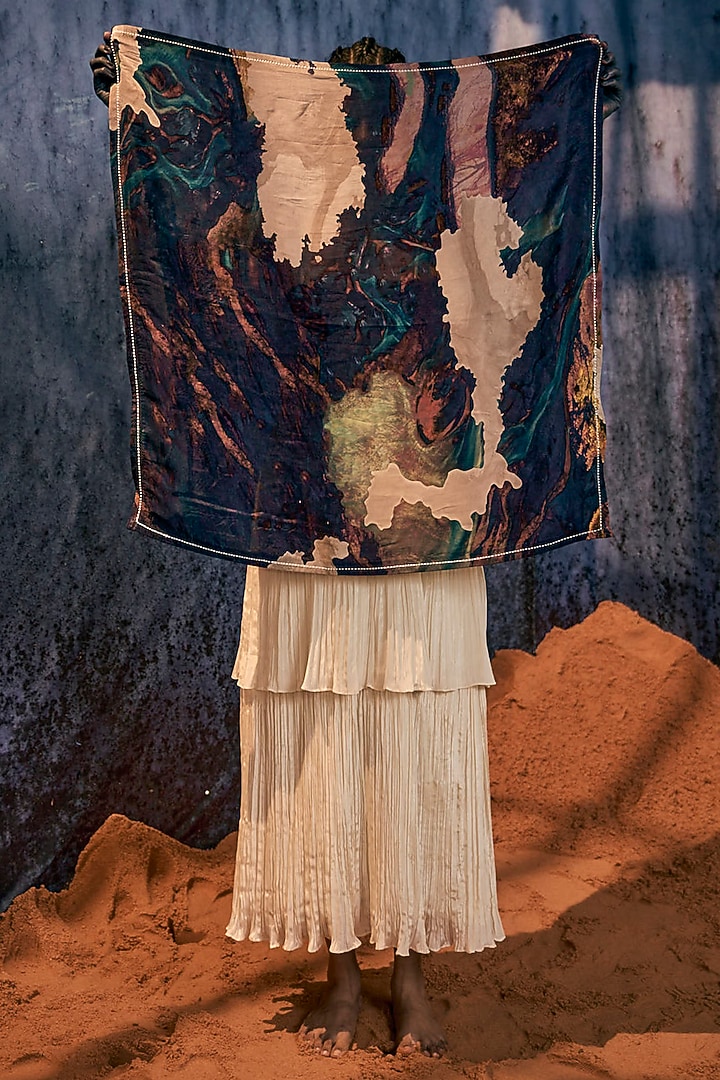 Indigo Natural Silk Scarf by AMKA at Pernia's Pop Up Shop