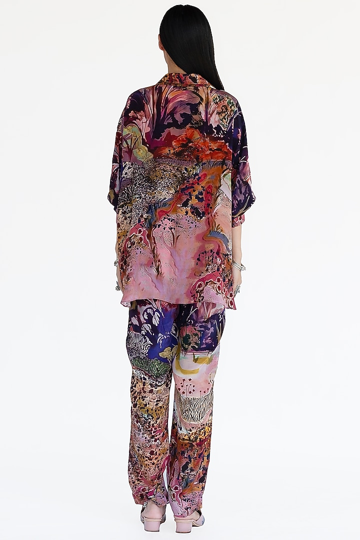 Rose Pink Natural Silk Kaftan Shirt by AMKA at Pernia's Pop Up Shop