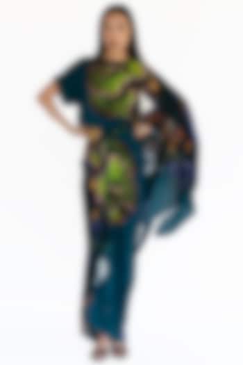 Midnight Blue Natural Silk Top by AMKA INDIA at Pernia's Pop Up Shop