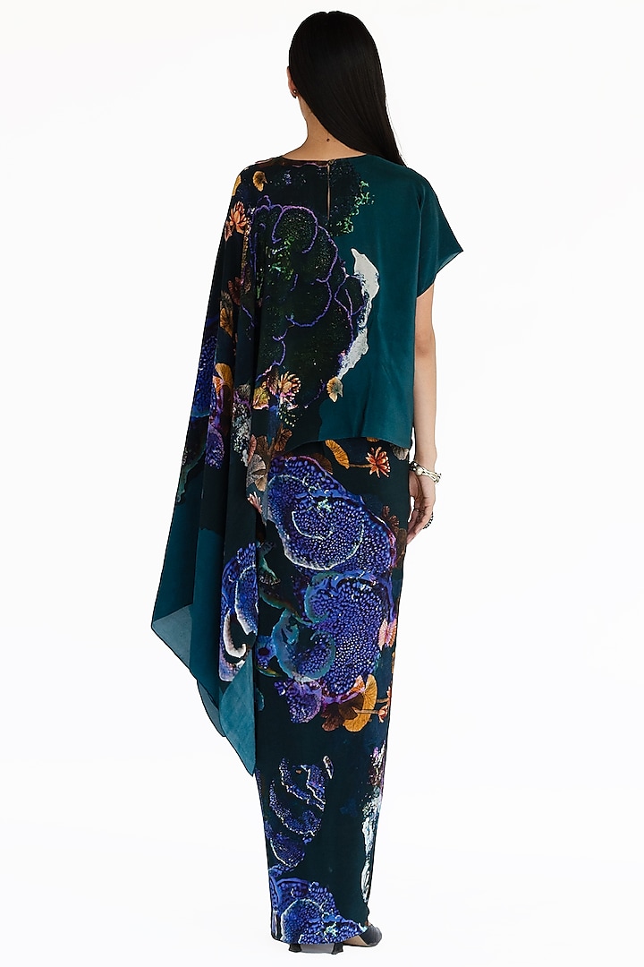 Midnight Blue Natural Silk Top by AMKA at Pernia's Pop Up Shop