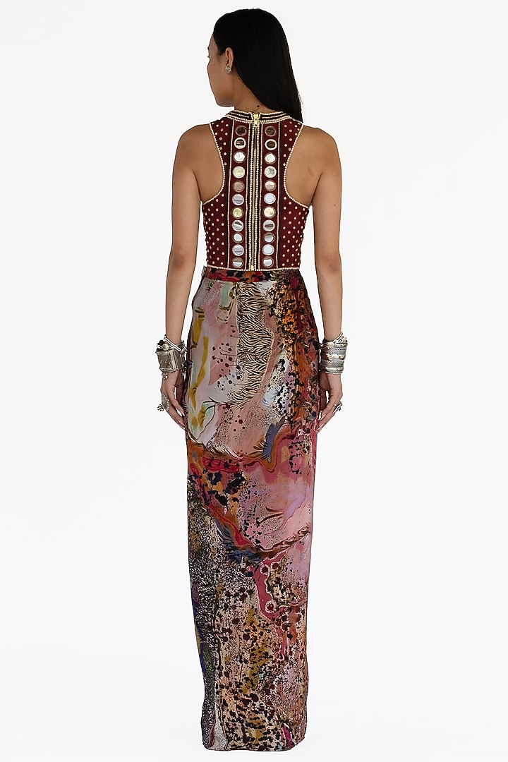 Merlot-Colored Natural Silk Top by AMKA at Pernia's Pop Up Shop
