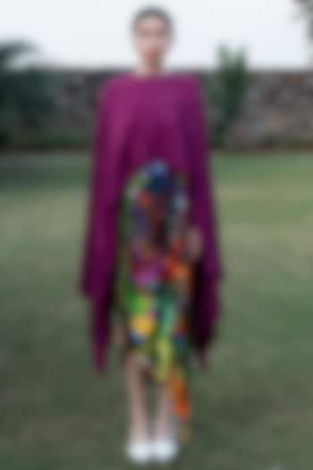 Multi-Colored Organic Chiffon Printed Layered Skirt Set by AMKA at Pernia's Pop Up Shop