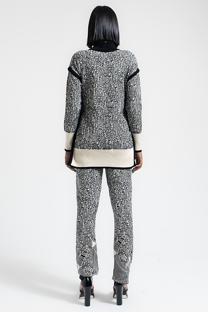 Black & White Knit Sweater by AMKA at Pernia's Pop Up Shop