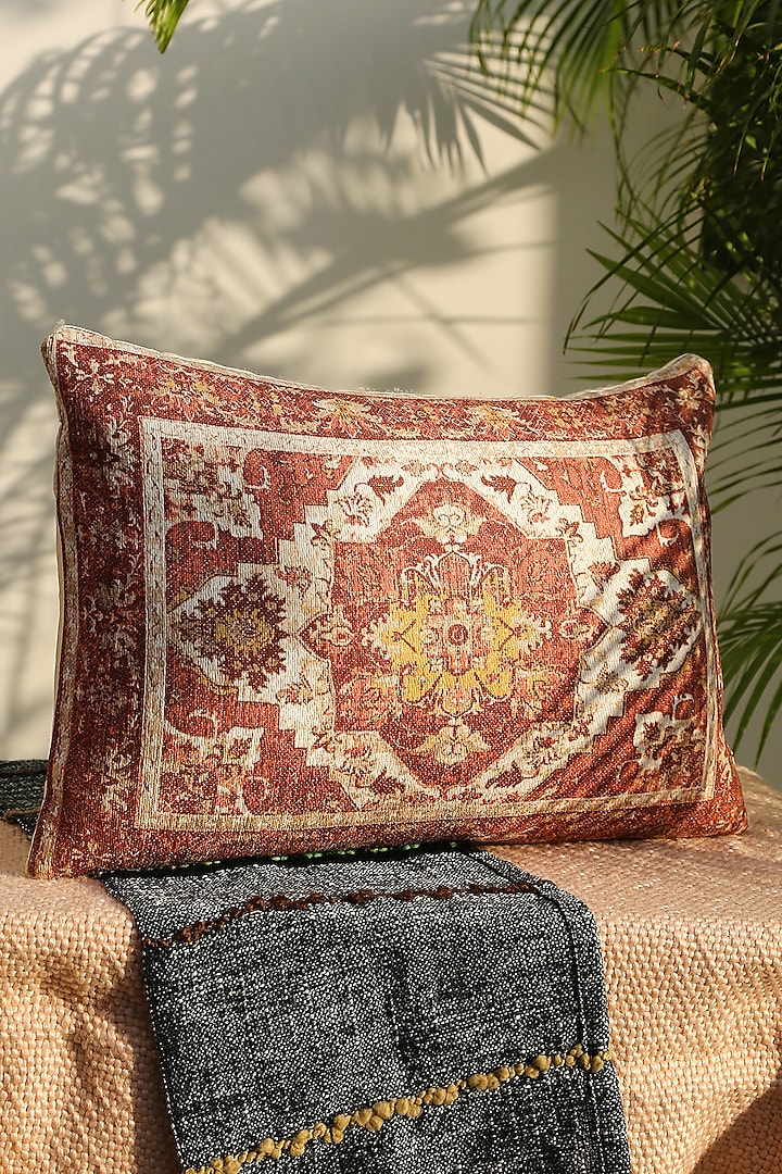 Multi-Colored Cotton Digital Printed Cushion Cover by Amoliconcepts