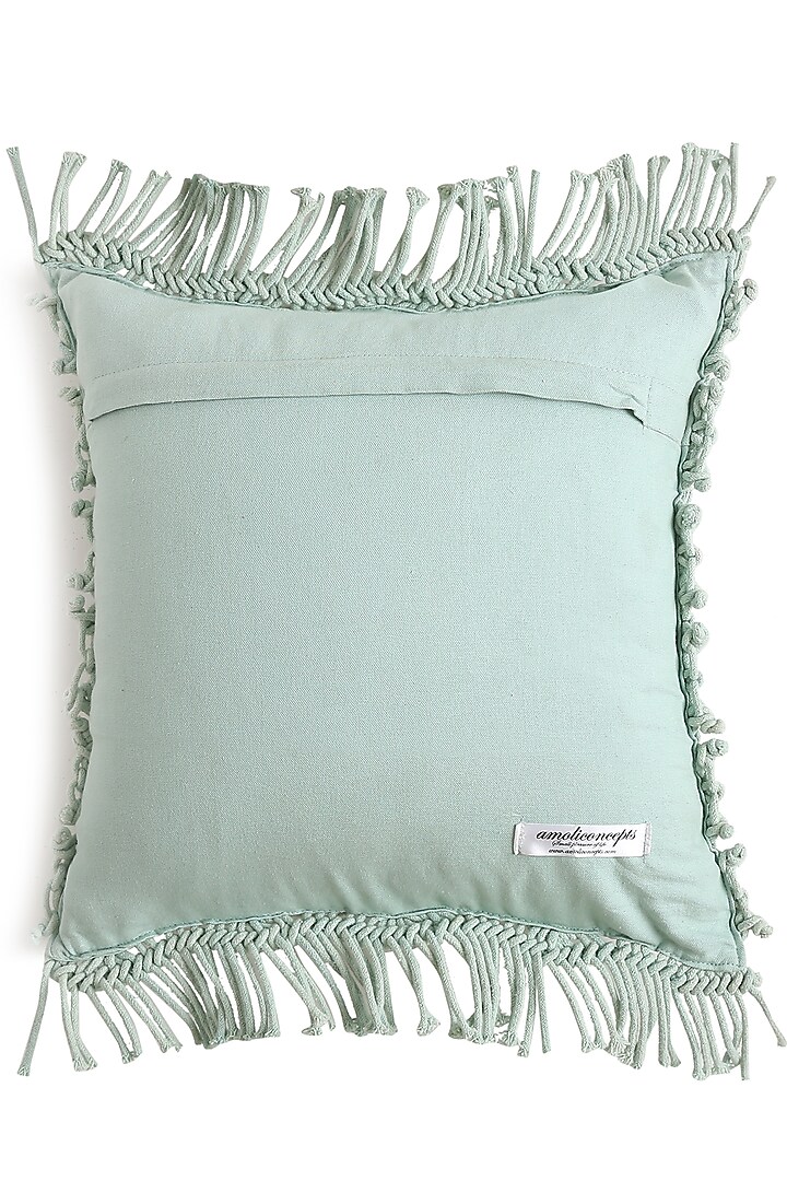 Aqua Green Cotton Cushion Cover by Amoliconcepts at Pernia's Pop Up Shop
