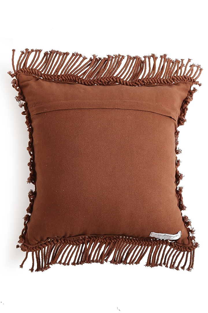 Brown Cotton Cushion Cover by Amoliconcepts at Pernia's Pop Up Shop