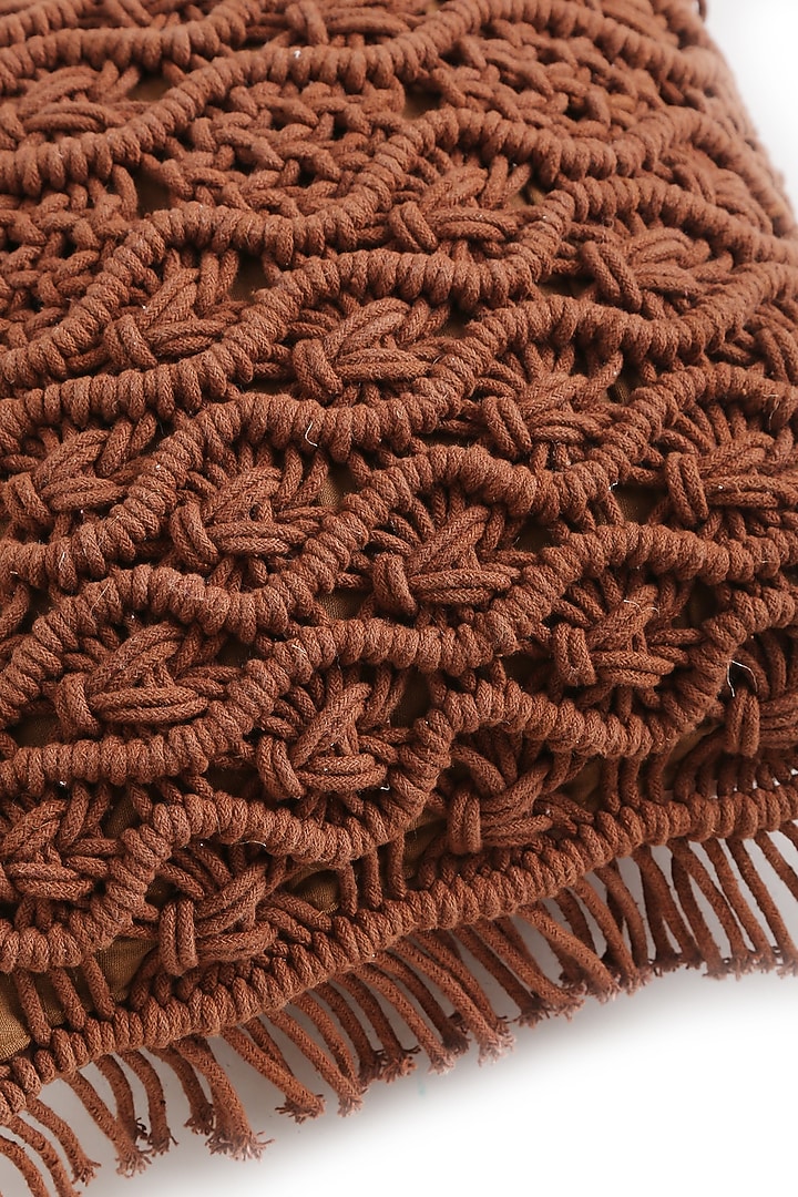 Brown Cotton Cushion Cover by Amoliconcepts at Pernia's Pop Up Shop