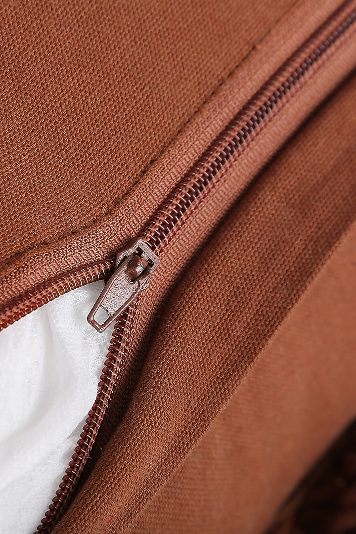Brown Cotton Cushion Cover by Amoliconcepts at Pernia's Pop Up Shop