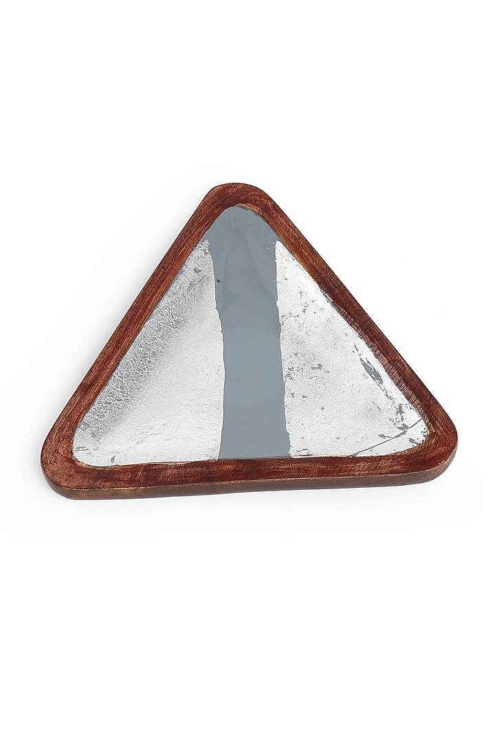 Grey & Silver Wooden Platter by Amoliconcepts at Pernia's Pop Up Shop