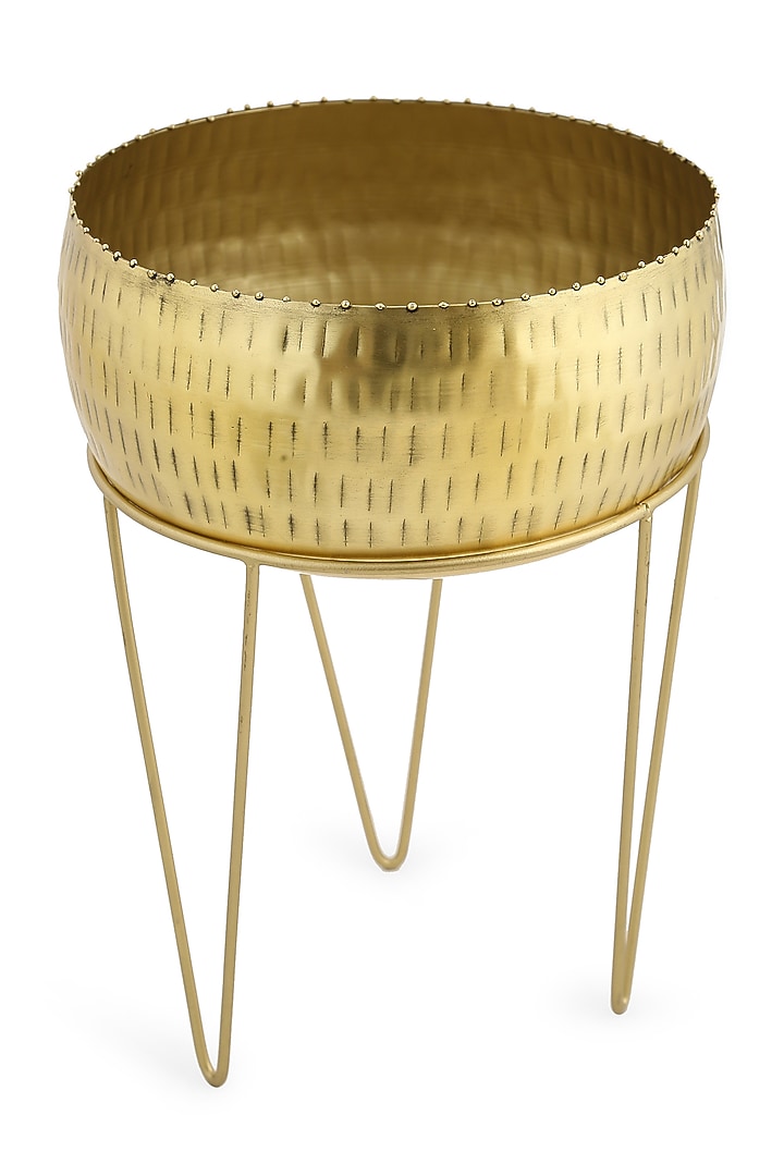 Antique Brass Hammered Planter by Amoliconcepts at Pernia's Pop Up Shop