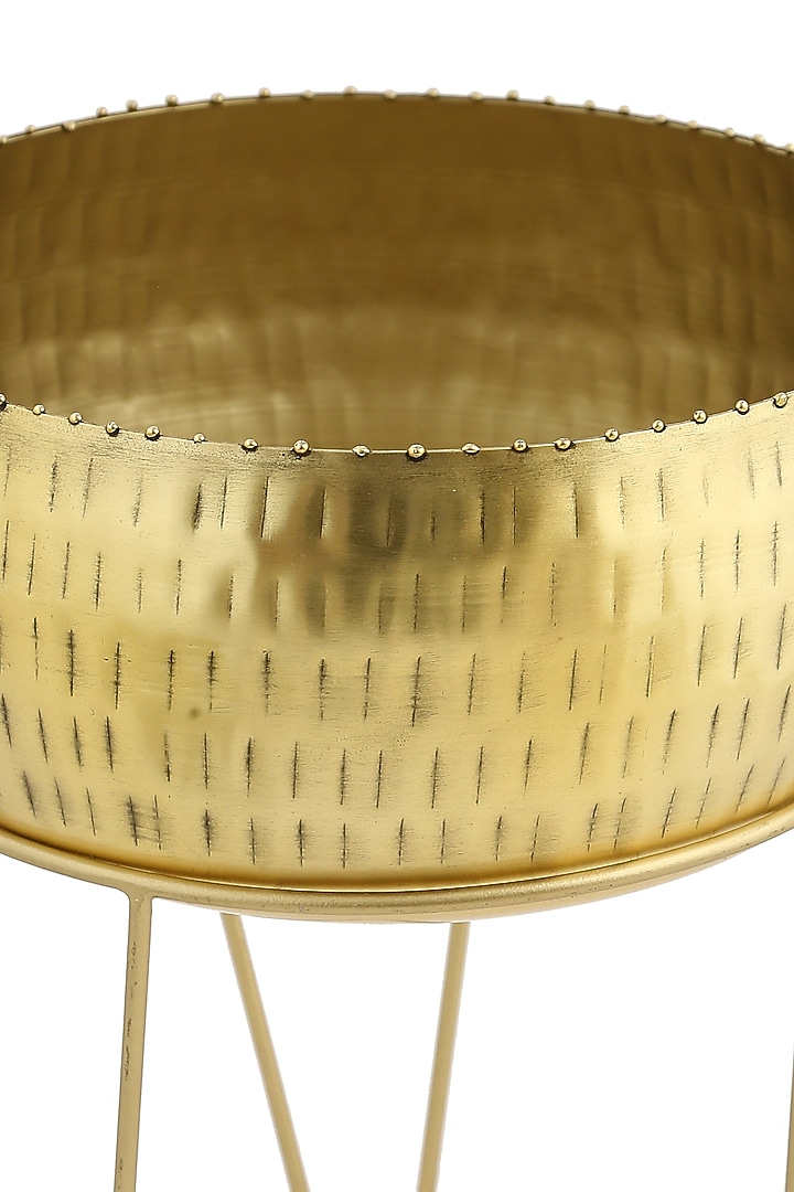 Antique Brass Hammered Planter by Amoliconcepts at Pernia's Pop Up Shop