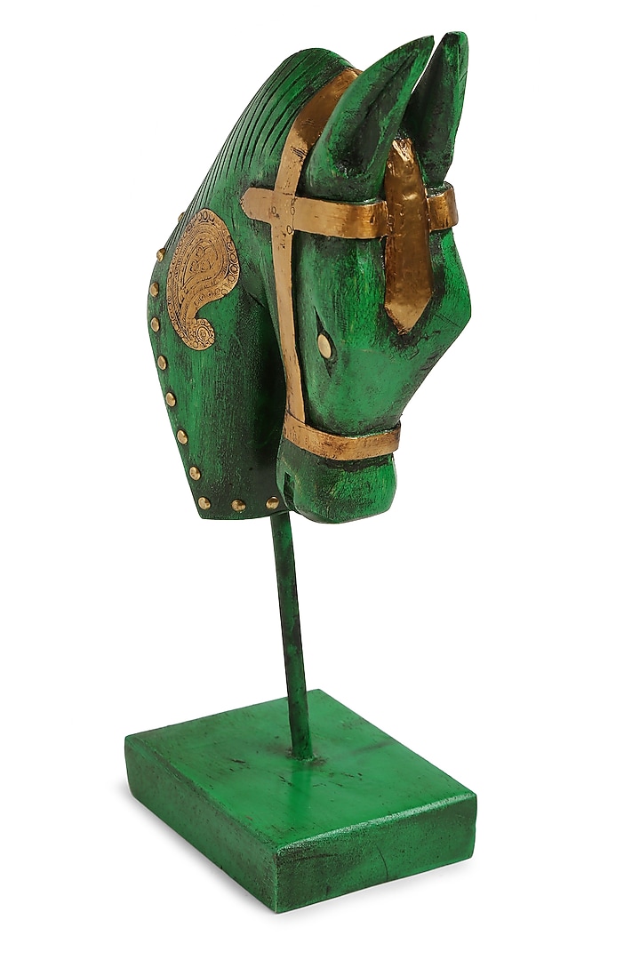 Green Wooden Table Decor Horse by Amoliconcepts at Pernia's Pop Up Shop